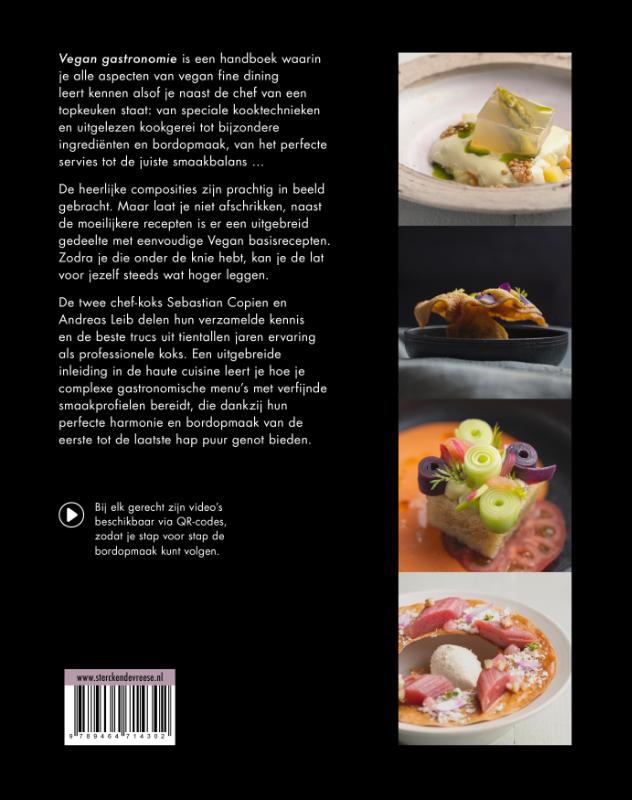 Achterkant van Vegan gastronomie