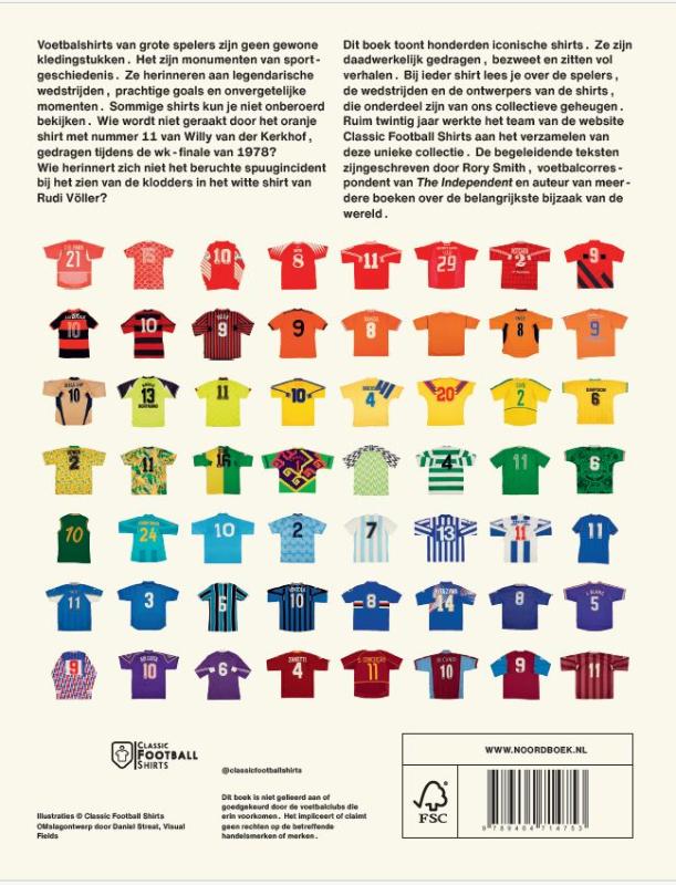 Achterkant van Unieke voetbalshirts