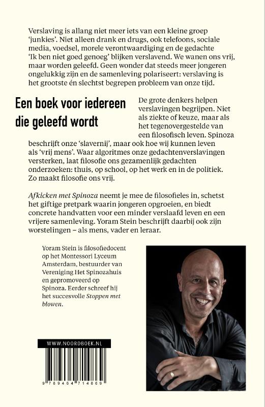 Achterkant van Afkicken met Spinoza