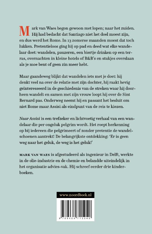 Achterkant van Naar Assisi