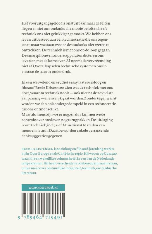 Achterkant van Tegen technocratie