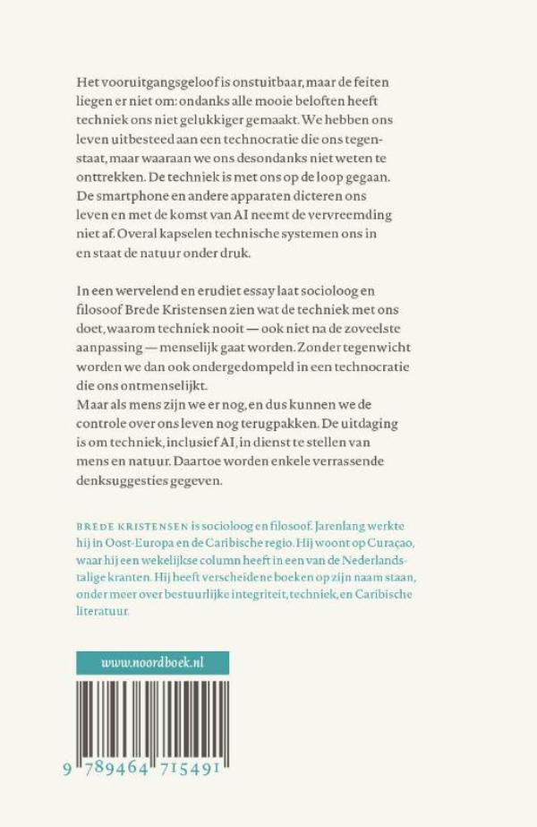 Achterkant van Tegen technocratie