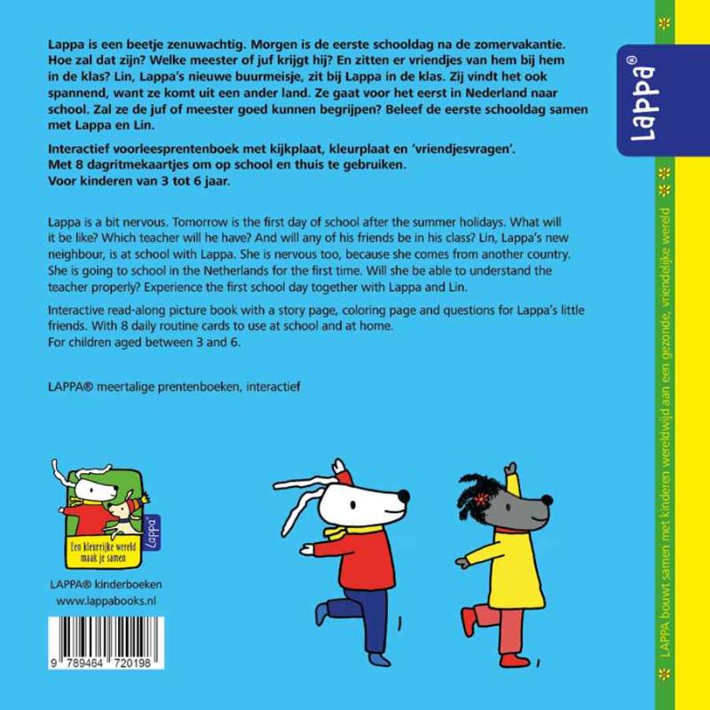 Achterkant van Lappa gaat naar school/Lappa goes to school (NL-UK)