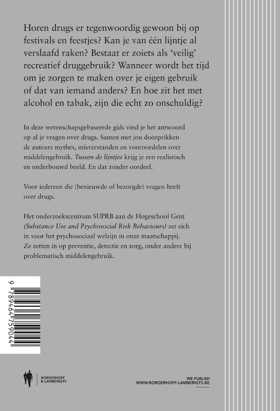 Achterkant van Tussen de lijntjes