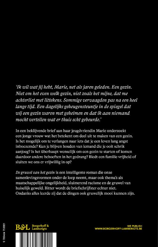 Achterkant van De gruwel van het gezin