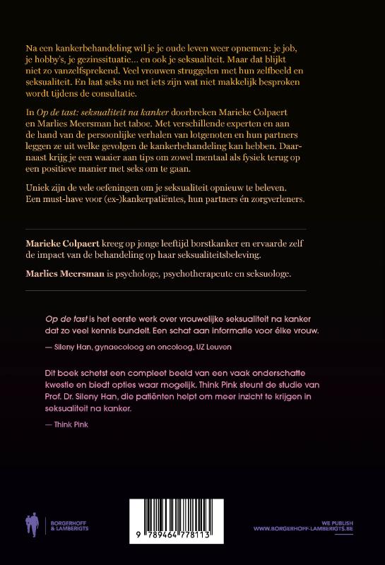 Achterkant van Op de tast