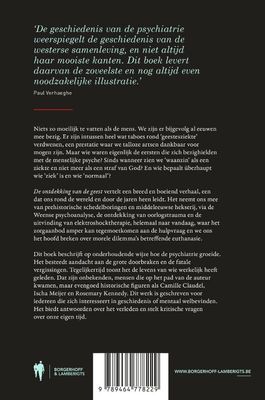 Achterkant van De ontdekking van de geest