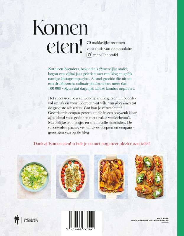 Achterkant van Komen eten!