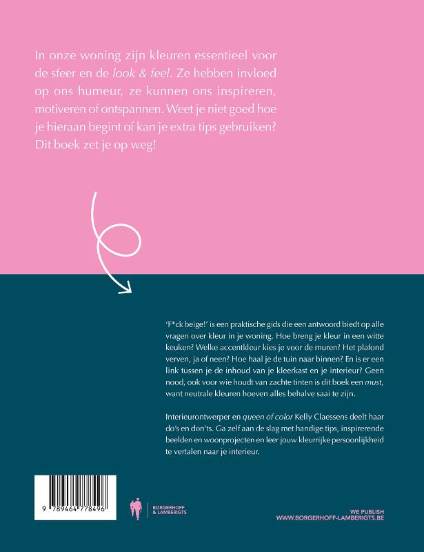Achterkant van Fuck beige
