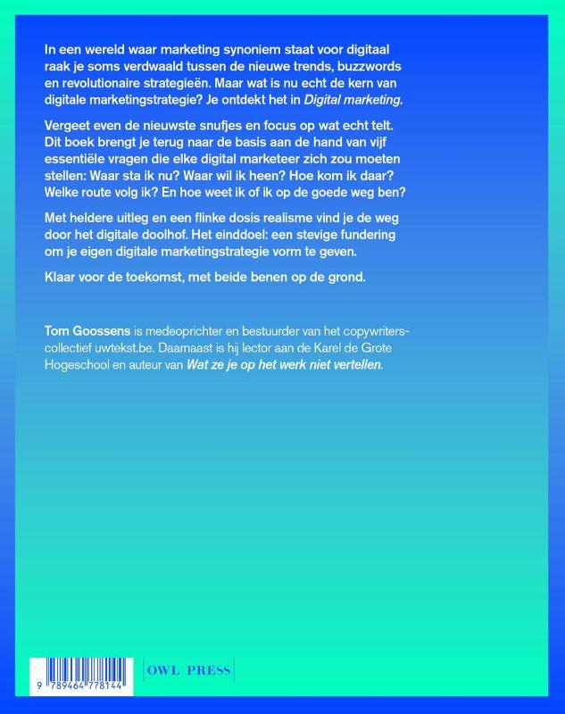 Achterkant van Digital marketing