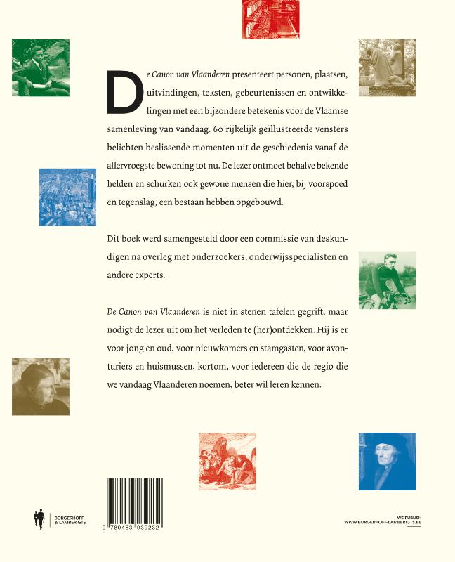 Achterkant van De Canon van Vlaanderen in 60 vensters