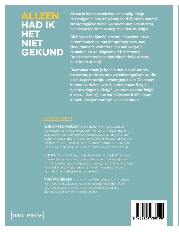 Achterkant van Alleen had ik het niet gekund