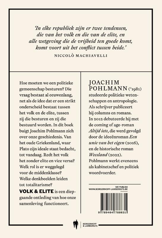 Achterkant van Volk & elite