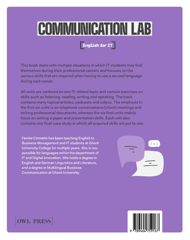 Achterkant van Communication Lab