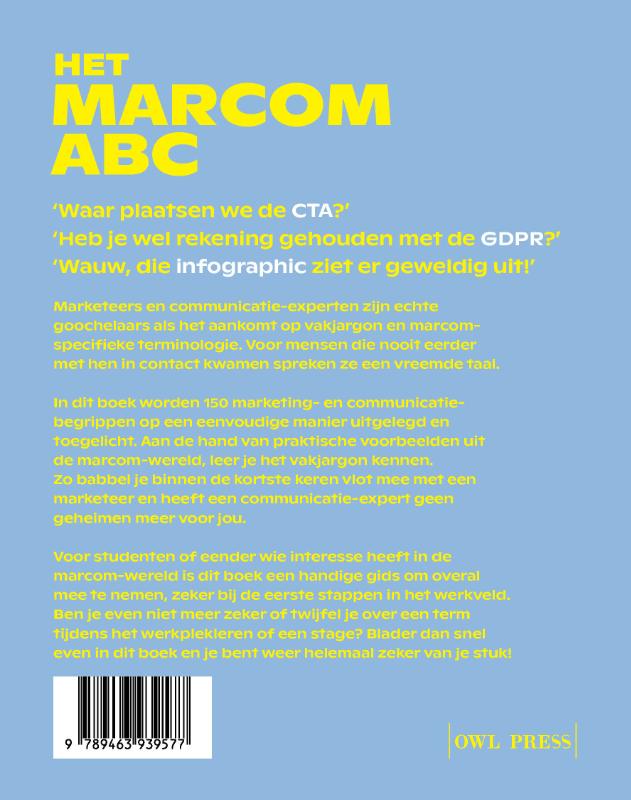 Achterkant van Het marcom-ABC