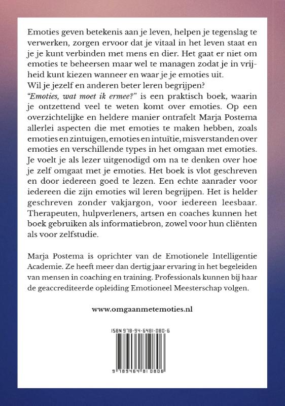 Achterkant van Emoties wat moet ik ermee?