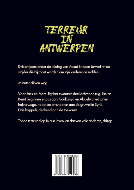 Achterkant van Terreur IN Antwerpen
