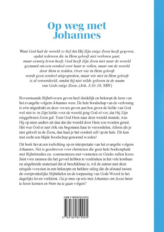 Achterkant van Op weg met Johannes