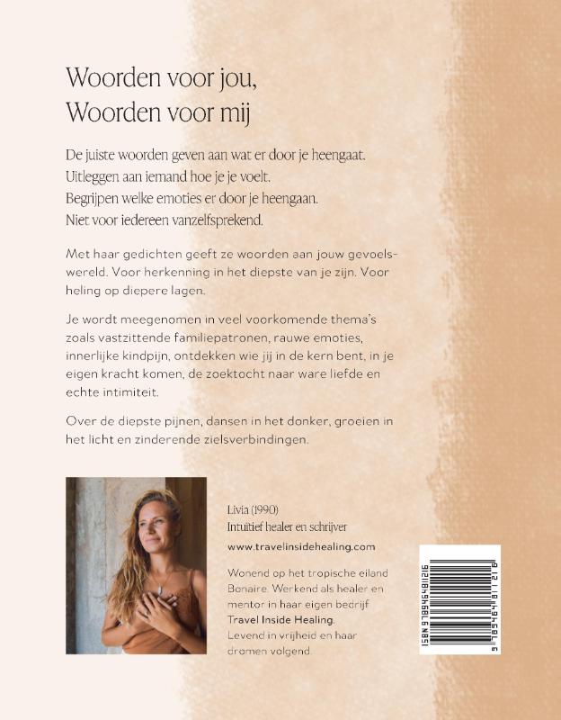 Achterkant van Woorden voor jou, woorden voor mij