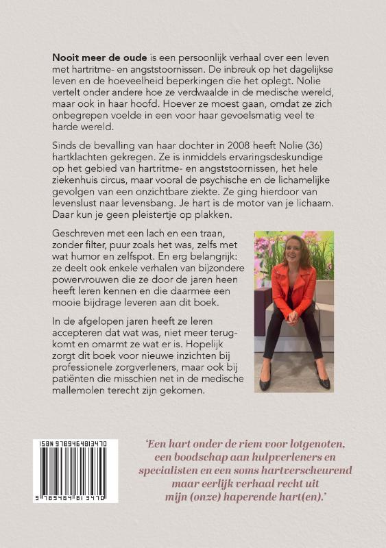 Achterkant van Nooit meer de oude