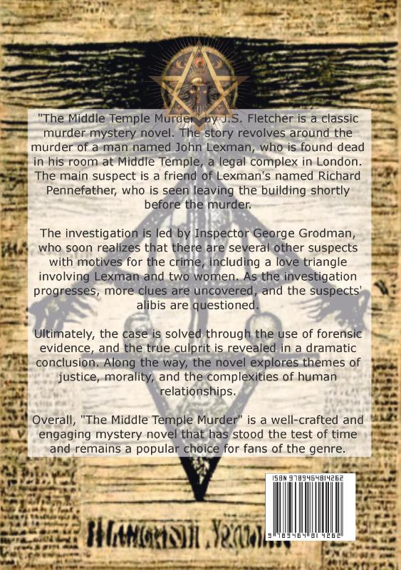 Achterkant van The Middle Temple Murder