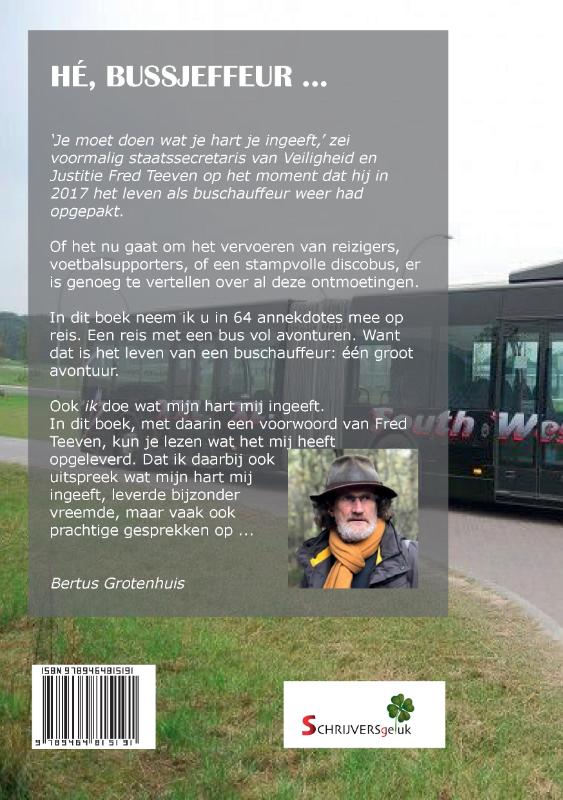 Achterkant van Hé, bussjeffeur