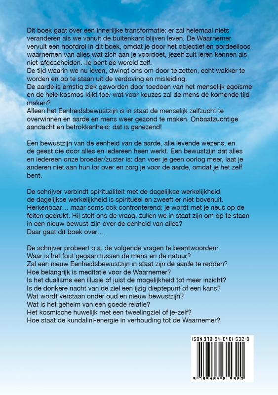 Achterkant van Het Eenheidsbewustzijn van de Waarnemer