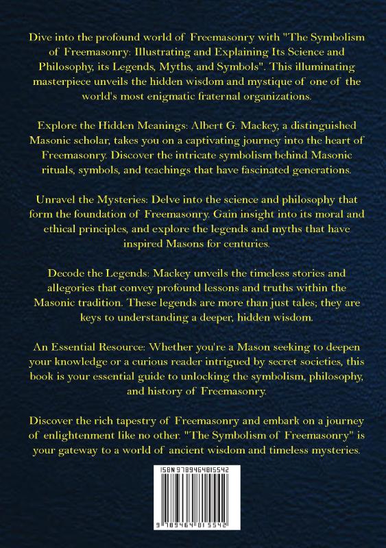 Achterkant van The Symbolism of Freemasonry