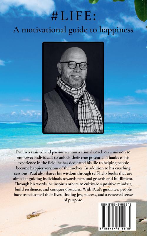 Achterkant van #LIFE: a Motivational Guide to Happiness