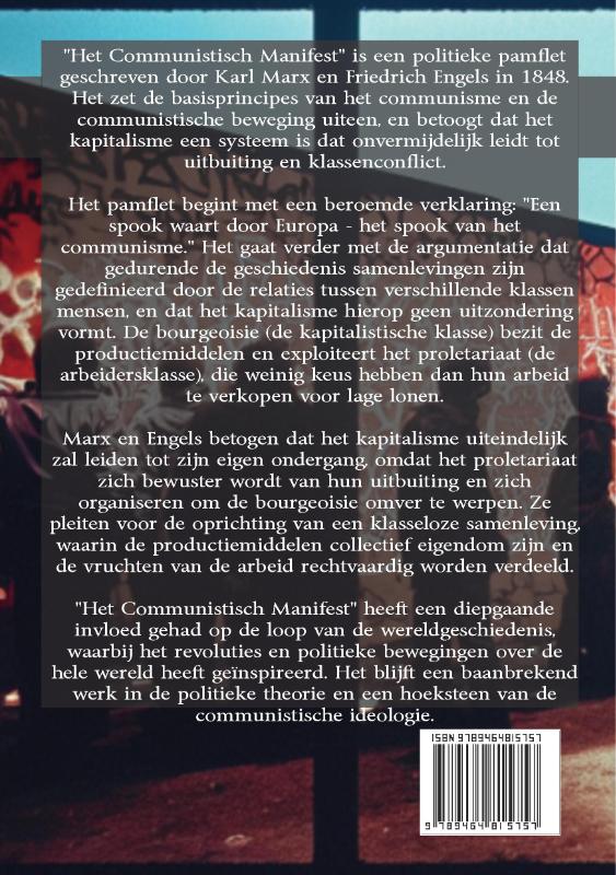Achterkant van Het Communistisch Manifest