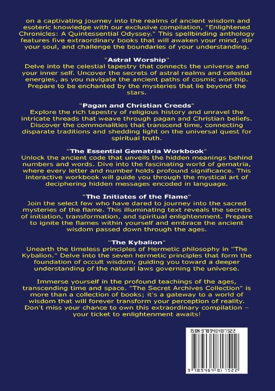 Achterkant van The Secret Archives Collection