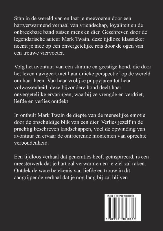Achterkant van Een verhaal over een hond