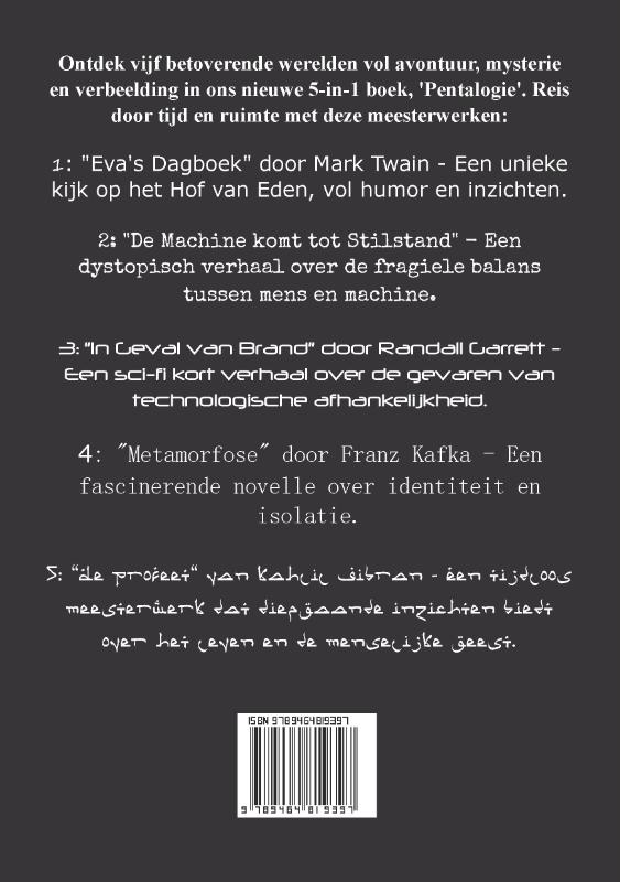 Achterkant van Pentalogie