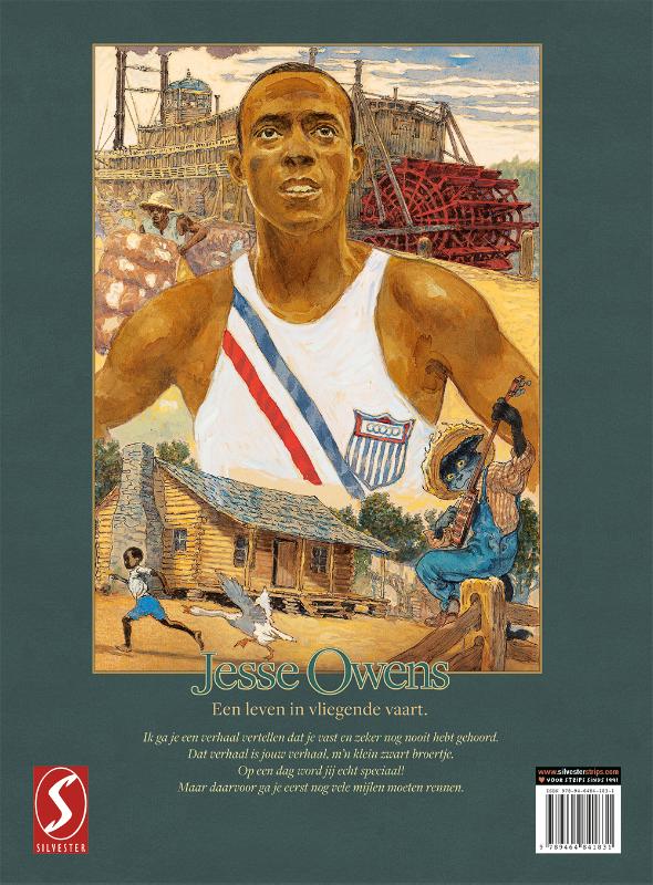 Achterkant van Jesse Owens: Miles and miles