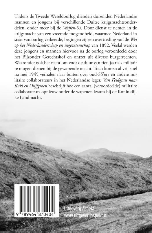 Achterkant van Van Feldgrau naar Kaki en Olijfgroen