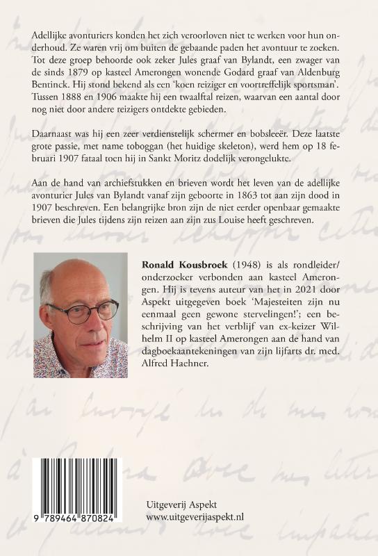 Achterkant van Jules graaf van Bylandt