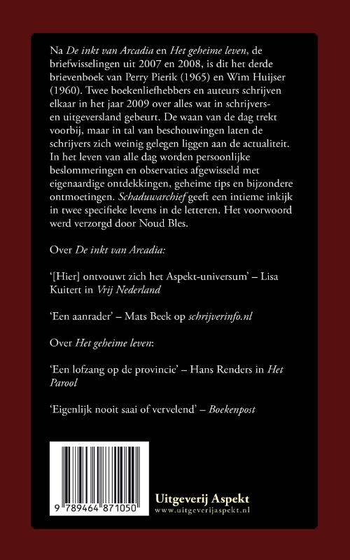 Achterkant van Het schaduwarchief
