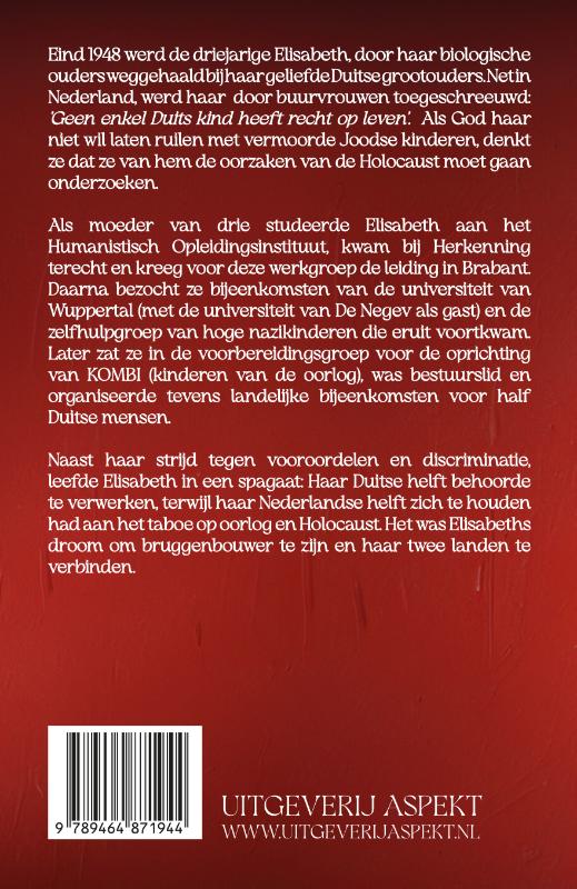 Achterkant van 'Geen enkel Duits kind heeft recht op leven'
