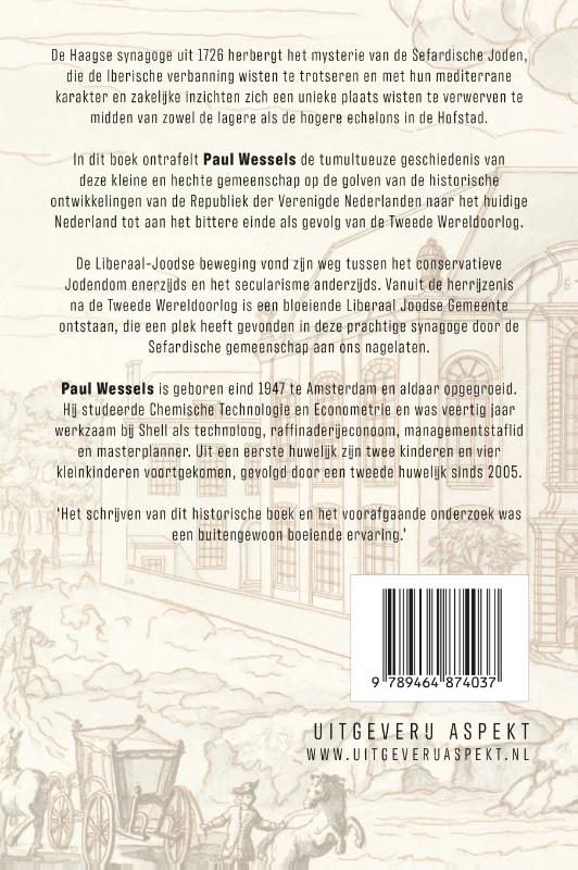 Achterkant van Haagse Synagoge 1726 – 2026 aan de Prinsessegracht