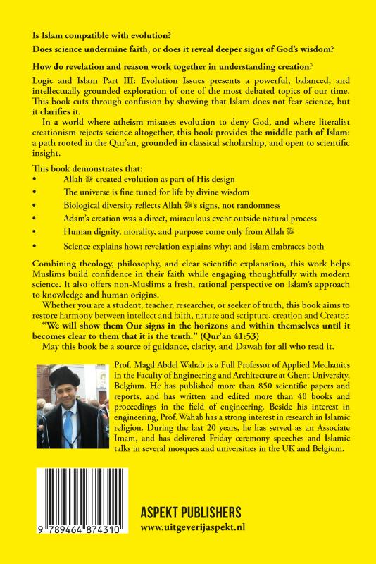 Achterkant van Logic and Islam Part III: Evolution issues