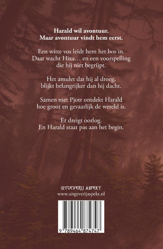 Achterkant van Harald en de voorspelling van Hixa