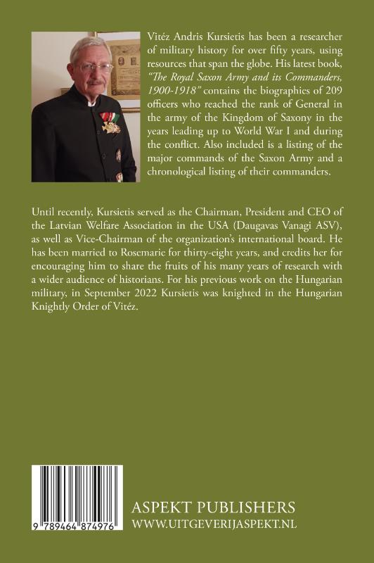 Achterkant van The Royal Saxon Army and its Commanders 1900 – 1918