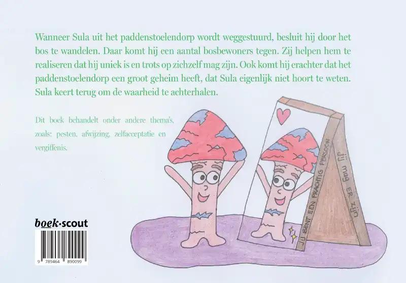 Achterkant van Sula, de verdrietige paddenstoel