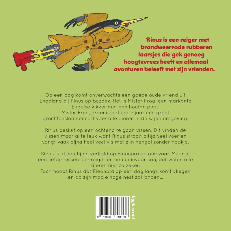 Achterkant van Het Fabeltje van Rinus de Reiger