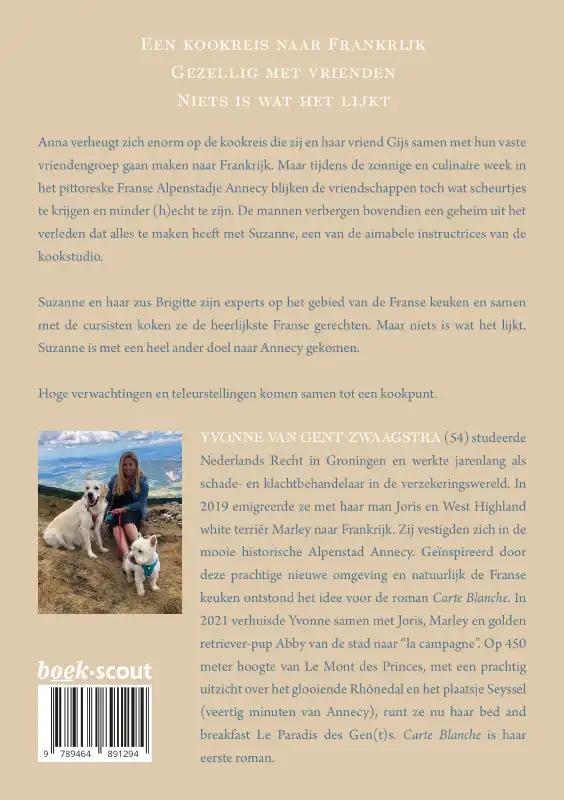 Achterkant van Carte Blanche