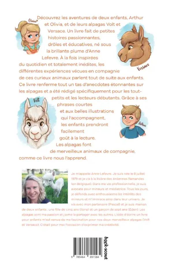 Achterkant van ARTHUR, OLIVIA ET LES ALPAGAS