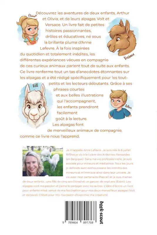 Achterkant van ARTHUR, OLIVIA ET LES ALPAGAS