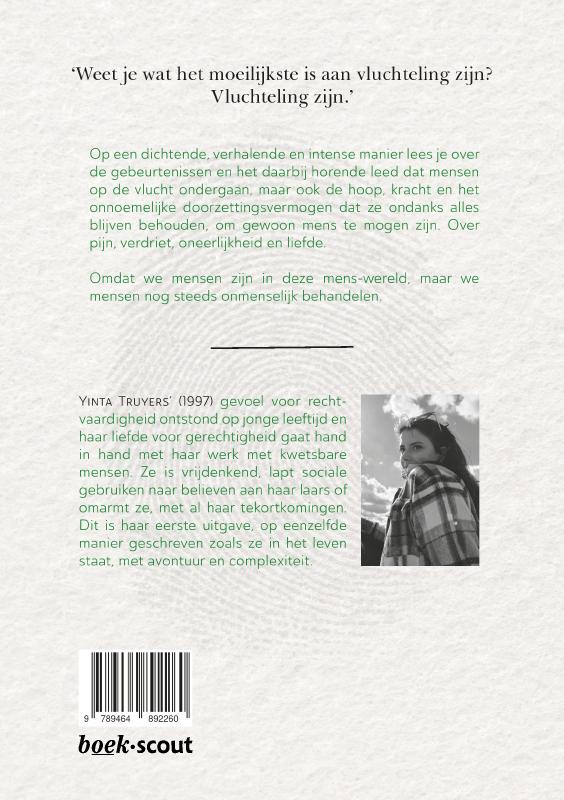 Achterkant van Nationaliteit: vluchteling