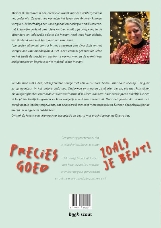 Achterkant van Precies goed zoals je bent!