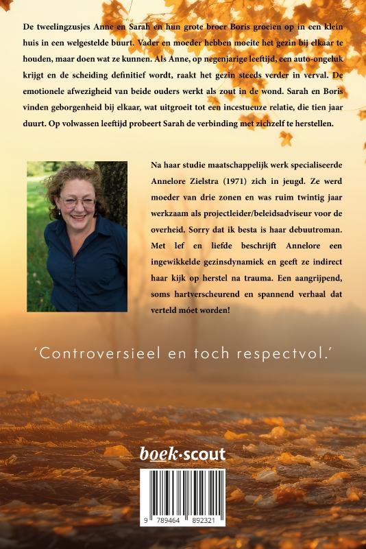 Achterkant van Sorry dat ik besta